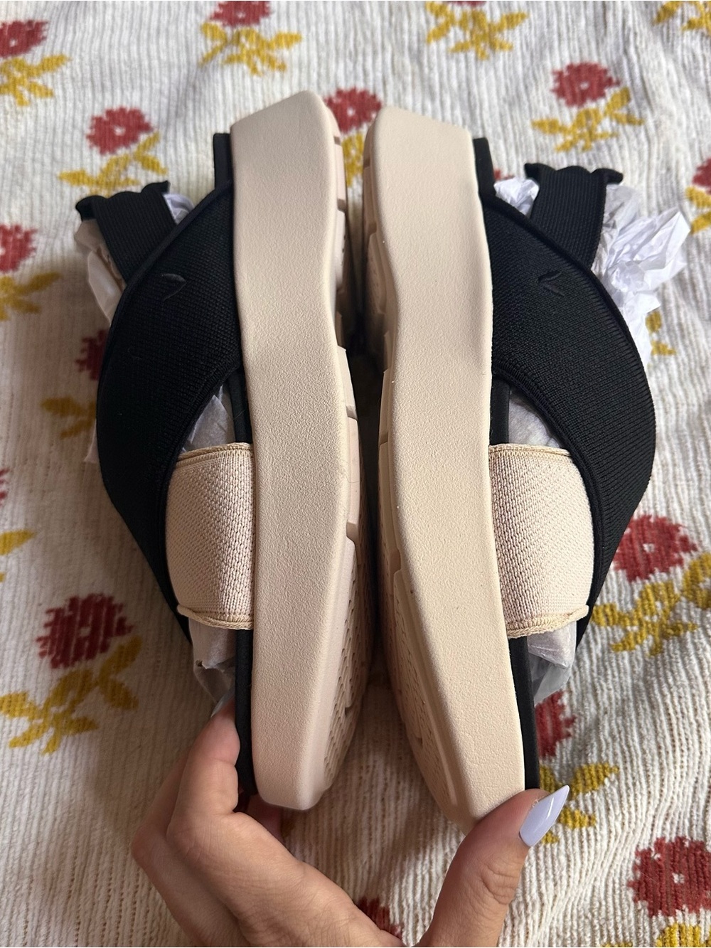 New NIB Vivaia AdaptAll Walker Sandals Kara 2.0 black ivory sling back 7.5 - Picture 10 of 13